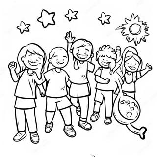 Last Day Of School Celebration Coloring Page 7984-6483