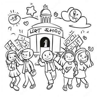 Last Day Of School Celebration Coloring Page 7984-6484