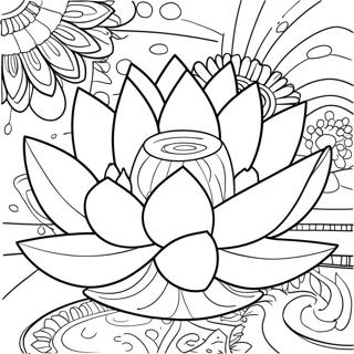 Lotus Flower Coloring Page 7994-6490