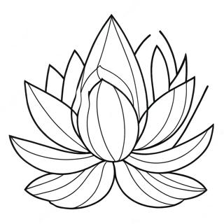 Lotus Flower Coloring Page 7994-6491