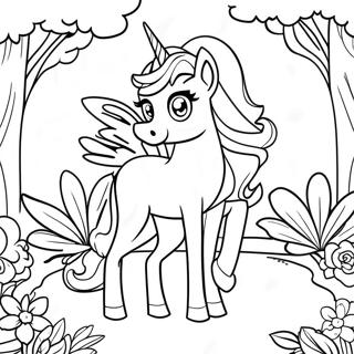 Magical Princess Celestia In A Garden Coloring Page 8015-6509