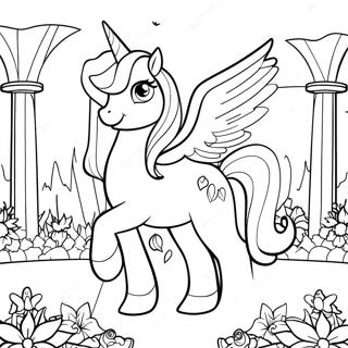 Magical Princess Celestia In A Garden Coloring Page 8015-6510