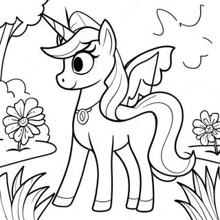 Magical Princess Celestia In A Garden Coloring Page 8015-6511