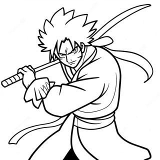 Rengoku In Battle Pose Coloring Page 8025-6517