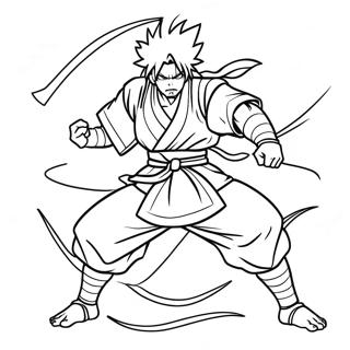 Rengoku In Battle Pose Coloring Page 8025-6519