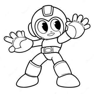 Megaman In Action Coloring Page 8035-6525