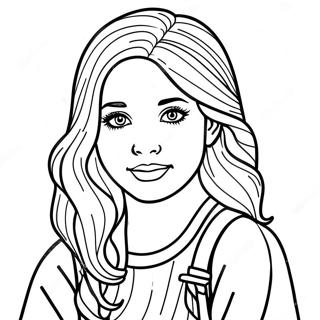 Pretty Girl Realistic Girl Coloring Page 8044-6529