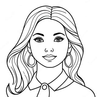 Pretty Girl Realistic Girl Coloring Page 8044-6531