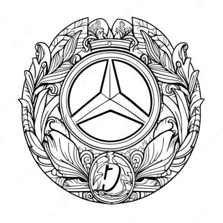 Mercedes Logo Coloring Page 8094-6571