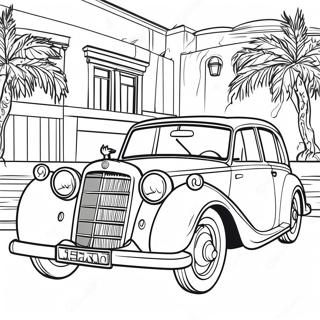 Classic Mercedes Car Coloring Page 8095-6576