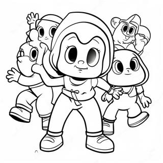 Krew Characters In Action Coloring Page 8105-6582