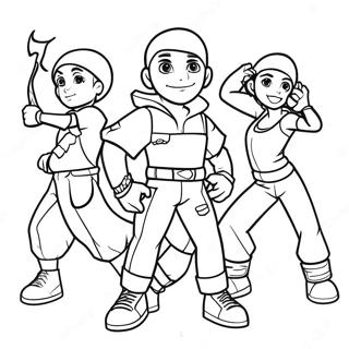 Krew Characters In Action Coloring Page 8105-6583