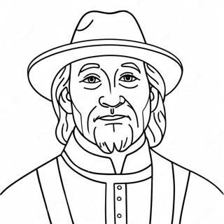 Pilgrim Coloring Page 8124-6596