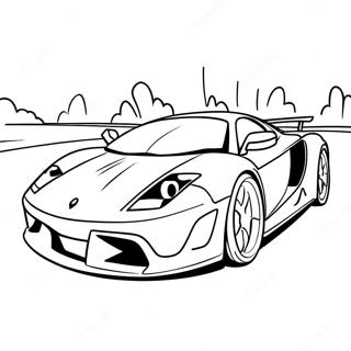 Sleek Supercar Racing Coloring Page 812-650