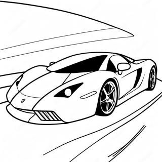 Sleek Supercar Racing Coloring Page 812-651