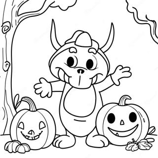 Large Disney Halloween Coloring Page 8134-6602