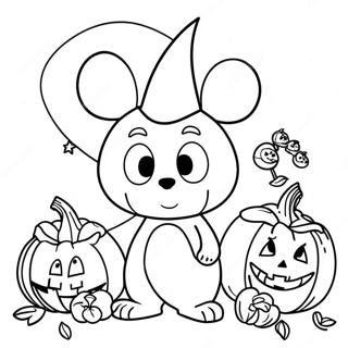 Large Disney Halloween Coloring Page 8134-6604