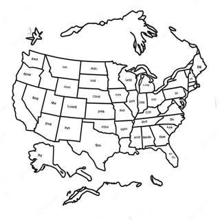 United States Map Coloring Page 8144-6611