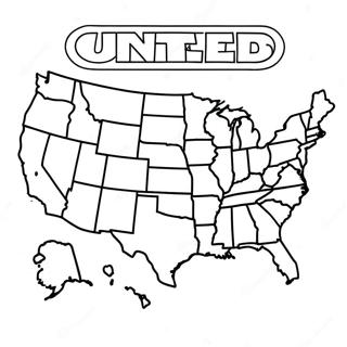 United States Map Coloring Page 8144-6612