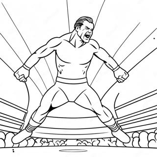 Wwe Wrestler Jumping On Opponent Coloring Page 8155-6624