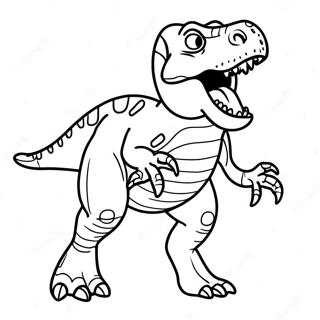 T Rex Roaring Coloring Page 8176-6629