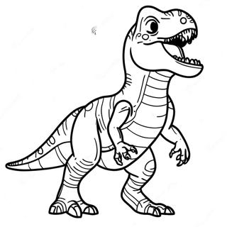 T Rex Roaring Coloring Page 8176-6630