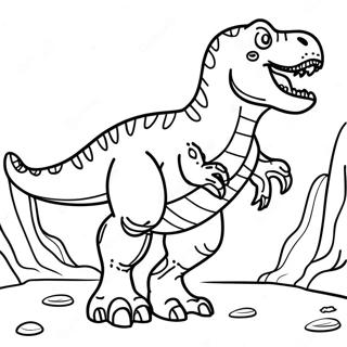 T Rex Roaring Coloring Page 8176-6632