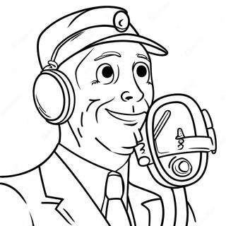 Speakerman Coloring Page 8185-6636