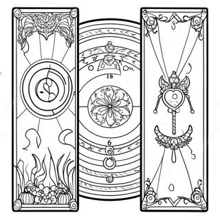 Mystical Tarot Card Coloring Page 8206-6656