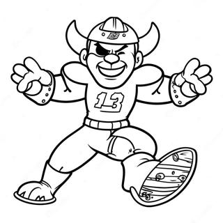 Raiders Mascot In Action Coloring Page 8226-6670