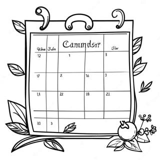 Calendar Coloring Pages