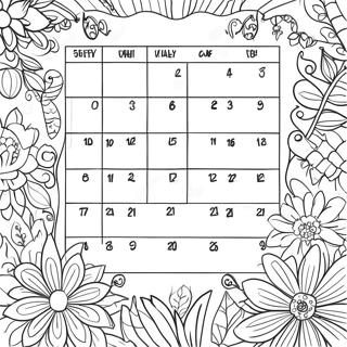 Calendar Coloring Page 8235-6674