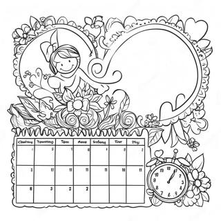 Calendar Coloring Page 8235-6675