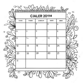 Calendar Coloring Page 8235-6676