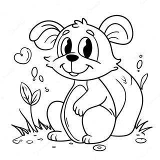 Cute Animal Calendar Coloring Page 8236-6677