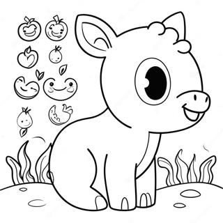 Cute Animal Calendar Coloring Page 8236-6680