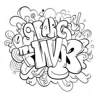 Swear Word Graffiti Coloring Page 8255-6690