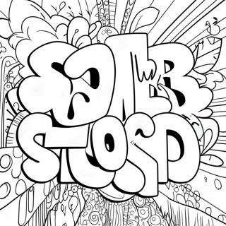 Swear Word Graffiti Coloring Page 8255-6691