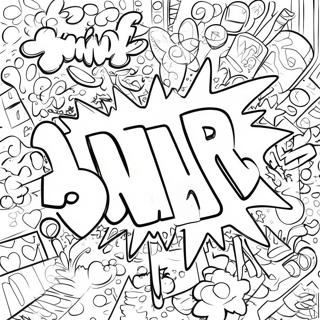 Swear Word Graffiti Coloring Page 8255-6692