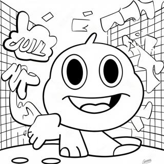 Funny Swear Word Graffiti Coloring Page 8256-6694