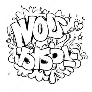 Funny Swear Word Graffiti Coloring Page 8256-6696