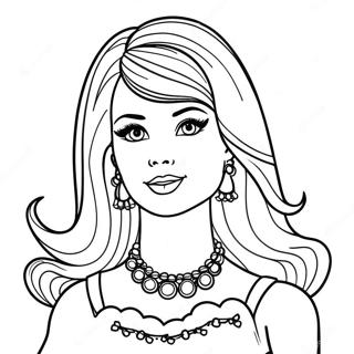 Vintage Barbie Coloring Page 8265-6698