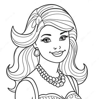 Vintage Barbie Coloring Page 8265-6699