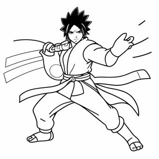 Sasuke Uchiha In Battle Coloring Page 82-69