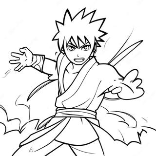 Sasuke Uchiha In Battle Coloring Page 82-70