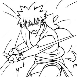 Sasuke Uchiha In Battle Coloring Page 82-71