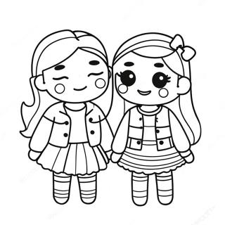 Cute Bff Tumblr Girls Coloring Page 8316-6746