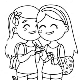 Cute Bff Tumblr Girls Coloring Page 8316-6825