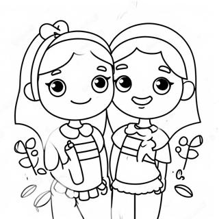 Cute Bff Tumblr Girls Coloring Page 8316-6826