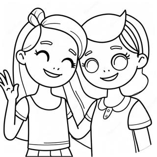 Cute Bff Tumblr Girls Coloring Page 8316-6828